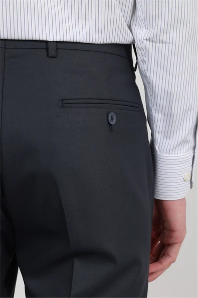 Lacivert Yan Cep Basic Slim Fit Esnek Pantolon 1003260013 - Resim 4