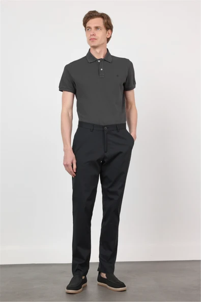 Siyah Yan Cep Comfort Fit Pamuklu Chino Pantolon 1003260172 ürün görseli 1