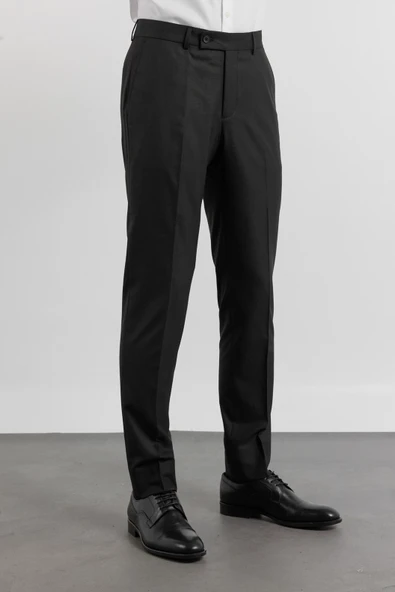 Siyah Yan Cep Basic Slim Fit Esnek Pantolon 1003260013 - Resim 2