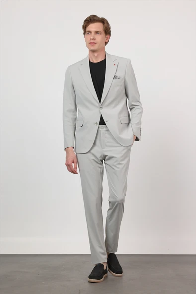 Taş Mono Yaka 6 Drop Slim Fit Yarım Astar Esnek Takım Elbise 1001260162 ürün görseli 1
