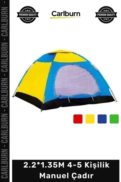 #Çadır Kamp Dağ Su Geçirmez Rüzgara Dayanıklı Outdoor Aile Tipi 2.2*1.35M 4-5 Kişilik Manuel Çadır ürün görseli 1