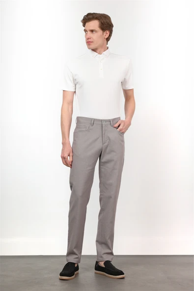 Gri 5 Cep Slim Fit Pamuklu Pantolon 1003260170 ürün görseli 1