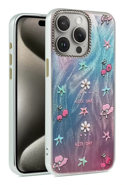Newface Apple iPhone 14 Pro Kılıf Blade Aynalı Desenli Kapak - Desen 4 ürün görseli 1