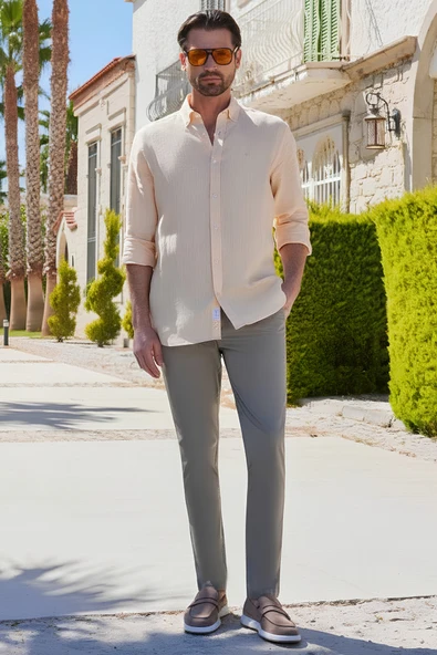 Taş Yan Cep Slim Fit Pamuklu Chino Pantolon 1003260168 ürün görseli 1
