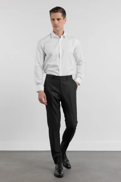 Siyah Yan Cep Basic Slim Fit Esnek Pantolon 1003260013 ürün görseli 1