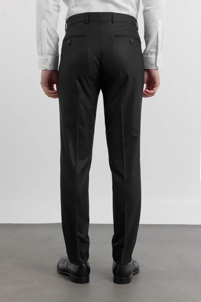 Siyah Yan Cep Basic Slim Fit Esnek Pantolon 1003260013 - Resim 4