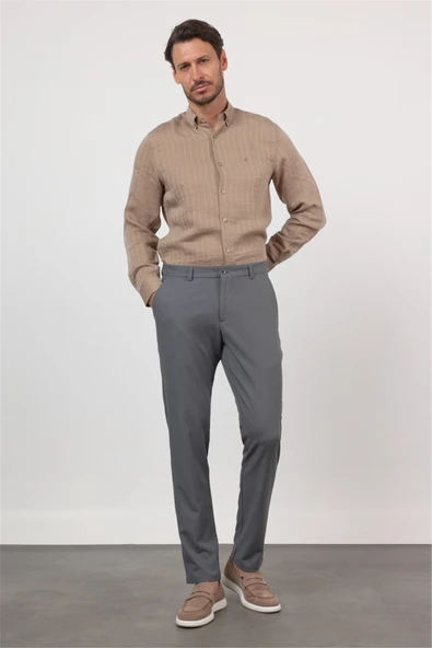 Füme Yan Cep Comfort Fit Esnek Chino Pantolon 1003260171 ürün görseli 1