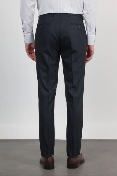 Lacivert Yan Cep Basic Slim Fit Esnek Pantolon 1003260013 - Resim 5