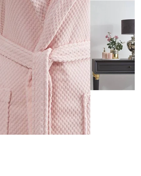 Özdilek Kapşonlu Bornoz Brıght Pembe ( S.M ) - Resim 3