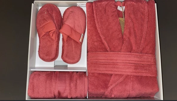 Özdilek Colourist K.Mercan Kişisel Banyo Bornoz Seti (XL Beden) ürün görseli 1