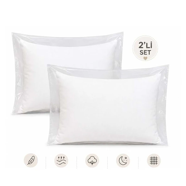 Özdilek 2Lİ PAKET Ranforce (%100 Pamuk Kumaş) Silikon Bebek Yastığı (35x45) ürün görseli 1