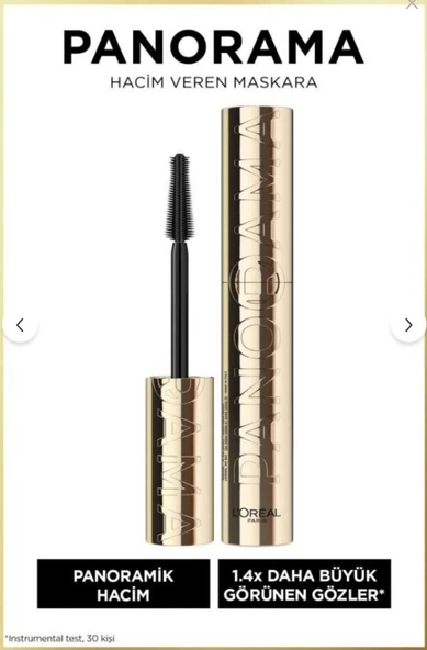 L'Oreal Paris Panorama Hacim Veren Maskara Siyah ürün görseli 1