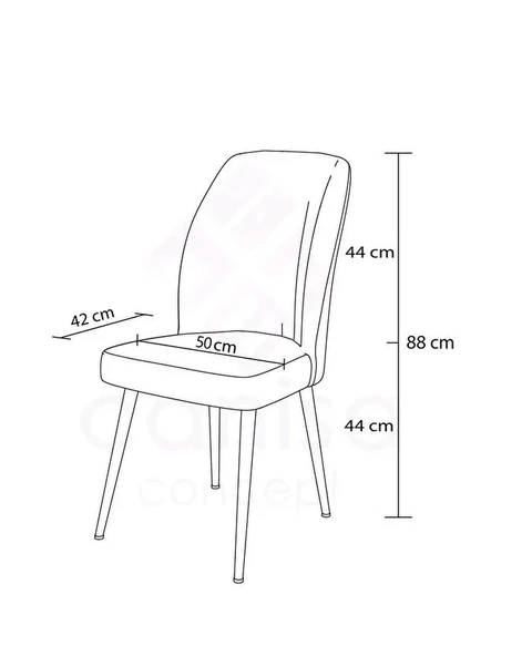 Mandaş Oval jakarlı Sandalye örtüsü Gri - Resim 2