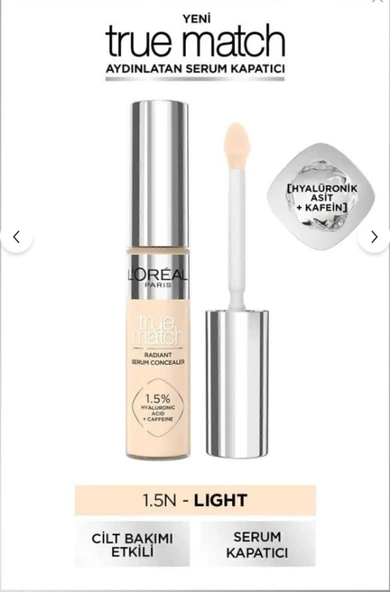 L'Oreal Paris True Match Aydınlatan Serum Kapatıcı 1.5N ürün görseli 1