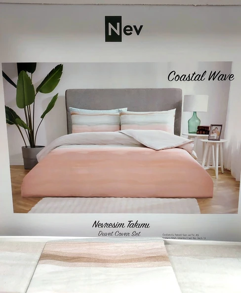 Özdilek Nev Serisi -Mavi Coastal Wave- Tek Kişilik Nevresim Takımı ürün görseli 1