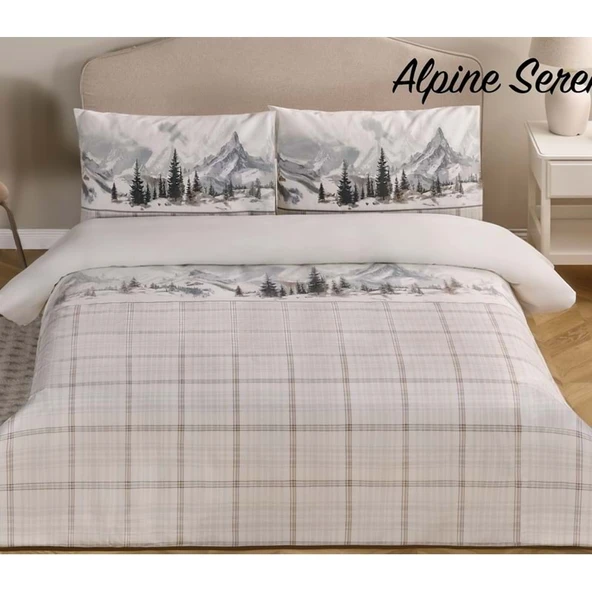 Özdilek Nev Serisi -Mavi Alpine Serenity Yeni-Çift Kişilik  Nevresim Takımı ürün görseli 1