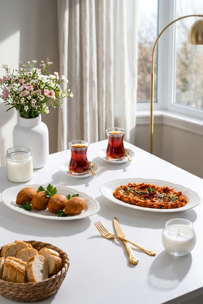 Porsima 4450 Porselen Kayık Tabak Seti - Oval Kahvaltılık Sunumluk Seti 25cm ürün görseli 1