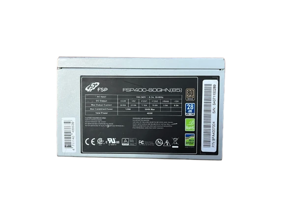 FSP FSP400-60GHN(85) 400 WATT POWER SUPPLY 12 CM FAN (2 EL YENİLENMİŞ ÜRÜN) ürün görseli 1
