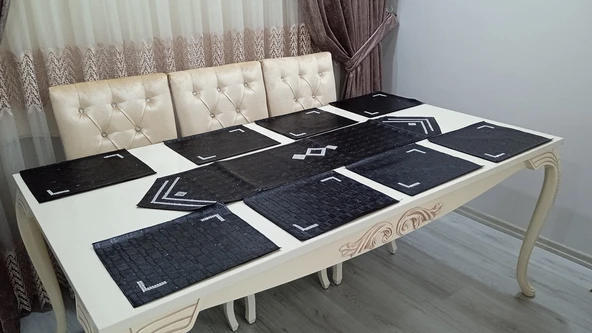 mandaş yemekteyiz yemek seti boncuk işlemeli 9parça M02 ürün görseli 1