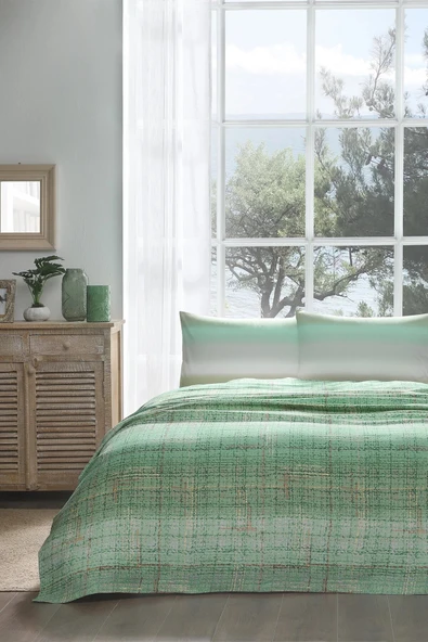 Özdilek Rf -Weave Yeşil- Tek Kişilik Pike Takımı ürün görseli 1
