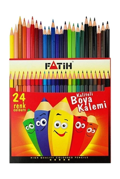 24 Renk Tam Boy Kuru Boya Kalemi - Resim 3