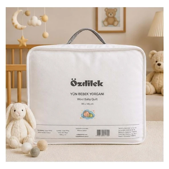 Özdilek Doğal %100 Yün Bebek Yorgan (95x145) ürün görseli 1