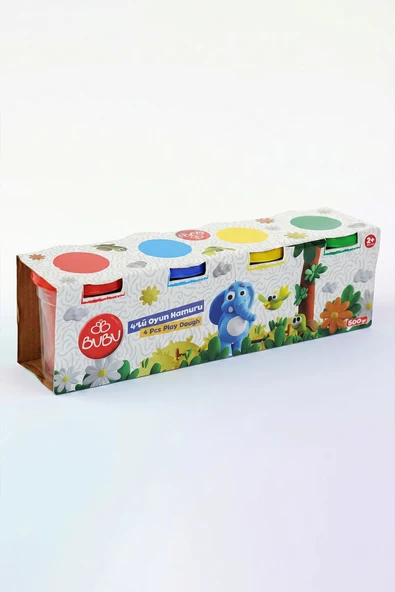 Bubu 4'Lü Oyun Hamuru - 4 Pcs Play Dough - Resim 4