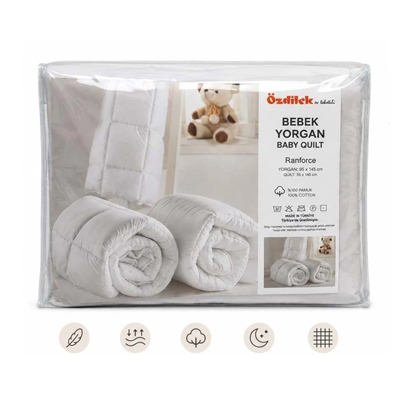 Özdilek Ranforce (%100 Pamuk Kumaş) Silikon Bebek Yorganı (95x145) ürün görseli 1