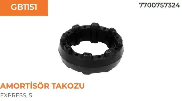 AMORTİSÖR TABLASI TAKOZU ÖN ÜST CLIO I II EXPRESS KANGOO LASTİK ürün görseli 1