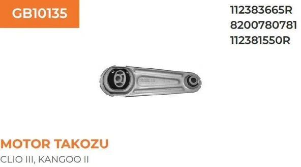 MOTOR TAKOZU ARKA LOGAN SANDERO CLIO III MODUS KANGOO III 1.4 1.6 1.5 DCI ürün görseli 1