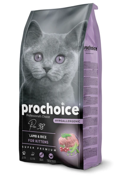 ProChoice Pro 38 HypoAllergenic Kuzulu ve Pirinçli Yavru Kedi Maması 15 Kg ürün görseli 1