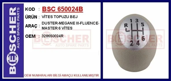 VİTES TOPUZU DUSTER-MEGANE III-FLUENCE-MASTER 6 VİTES BEJ ürün görseli 1
