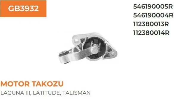 MOTOR TAKOZU ALT TAKIM LAGUNA III 546190005R-54619 ürün görseli 1