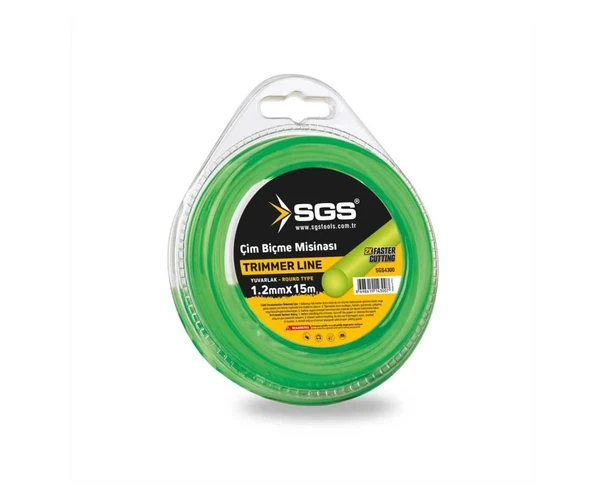 Sgs4300 Tırpan Misinası 1.2mm 15mt Yuvarlak Yeşil ürün görseli 1