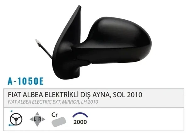 DIŞ DİKİZ AYNASI ELEKTRİKLİ SOL ALBEA 10> M001.101 4 ürün görseli 1