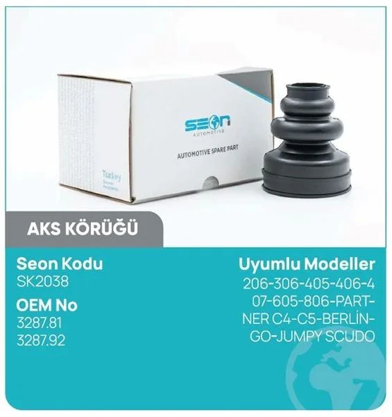 AKS KÖRÜĞÜ İÇ PEUGEOT 206 306 PARTNER ürün görseli 1