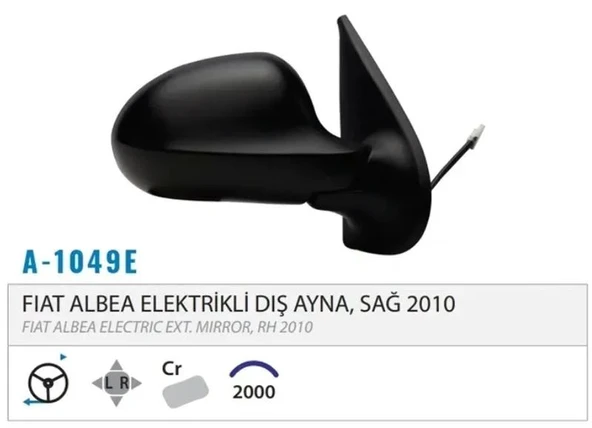 DIŞ DİKİZ AYNASI ELEKTRİKLİ SAĞ ALBEA 10> M001.101 3 ürün görseli 1
