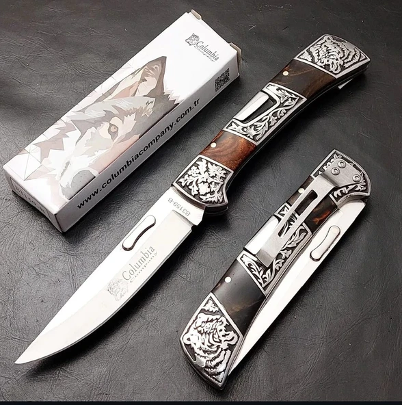 Knivox Columbia Company İşlemeli A3159B Kamp Çakısı ürün görseli 1