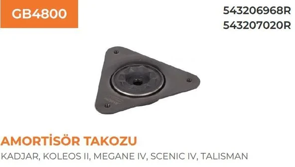 AMORTİSÖR TABLASI TAKOZU MEGANE IV KADJAR QASHQI II 543206 ürün görseli 1