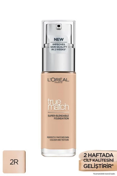 L'Oreal Paris True Match Bakım Yapan Fondöten 2R-2C Rose Vanılla ürün görseli 1