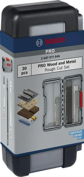 Bosch Dekupaj Bıçağı Seti Ahşap ve Metal Set 30lu ürün görseli 1