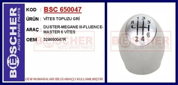 VİTES TOPUZU DUSTER-MEGANE III-FLUENCE-MASTER 6 VİTES GRİ ürün görseli 1