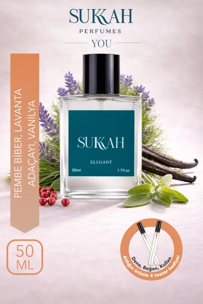 SUKKAH You Erkek Parfüm EDP 50 ml Pembe Biber Lavanta Adaçayı Vanilya Deri ve Şekerli Kestane Erkek Parfümü ürün görseli 1