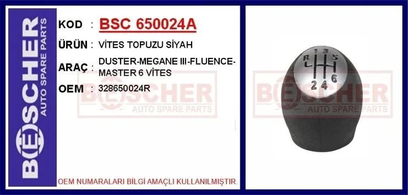 VİTES TOPUZU DUSTER-MEGANE III-FLUENCE-MASTER 6 VİTES SİYAH ürün görseli 1