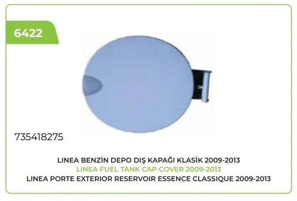 BENZİN DIŞ DEPO KAPAĞI 09>>12 LİNEA CLASSIC ürün görseli 1