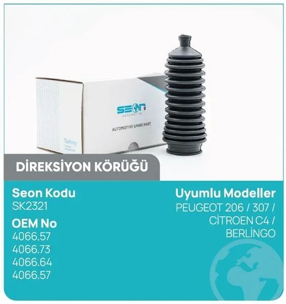 DİREKSİYON KÖRÜĞÜ PEUGEOT 206 / 307 / CİTROEN C4 / BERLİNGO ürün görseli 1