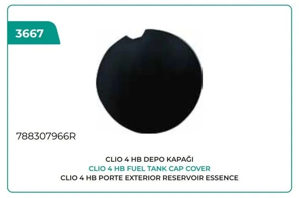 BENZİN DEPO DIŞ KAPAĞI BBO4 2013 -->> CLİO IV HATCHBACK ürün görseli 1