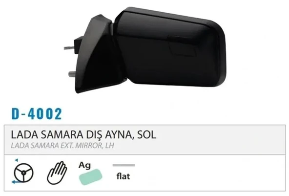 DIŞ DİKİZ AYNASI MEKANİK SOL LADA SAMARA M004.4002 ürün görseli 1