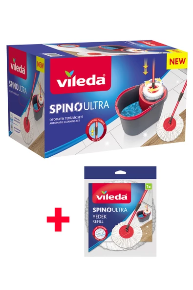 Vileda Spino Ultra Otomatik Temizlik Seti + Yedek Paspas ürün görseli 1