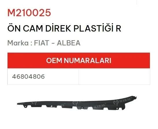 CAM DIREK DIŞ BAKALITI ÖN SAĞ ALBEA PALIO ürün görseli 1